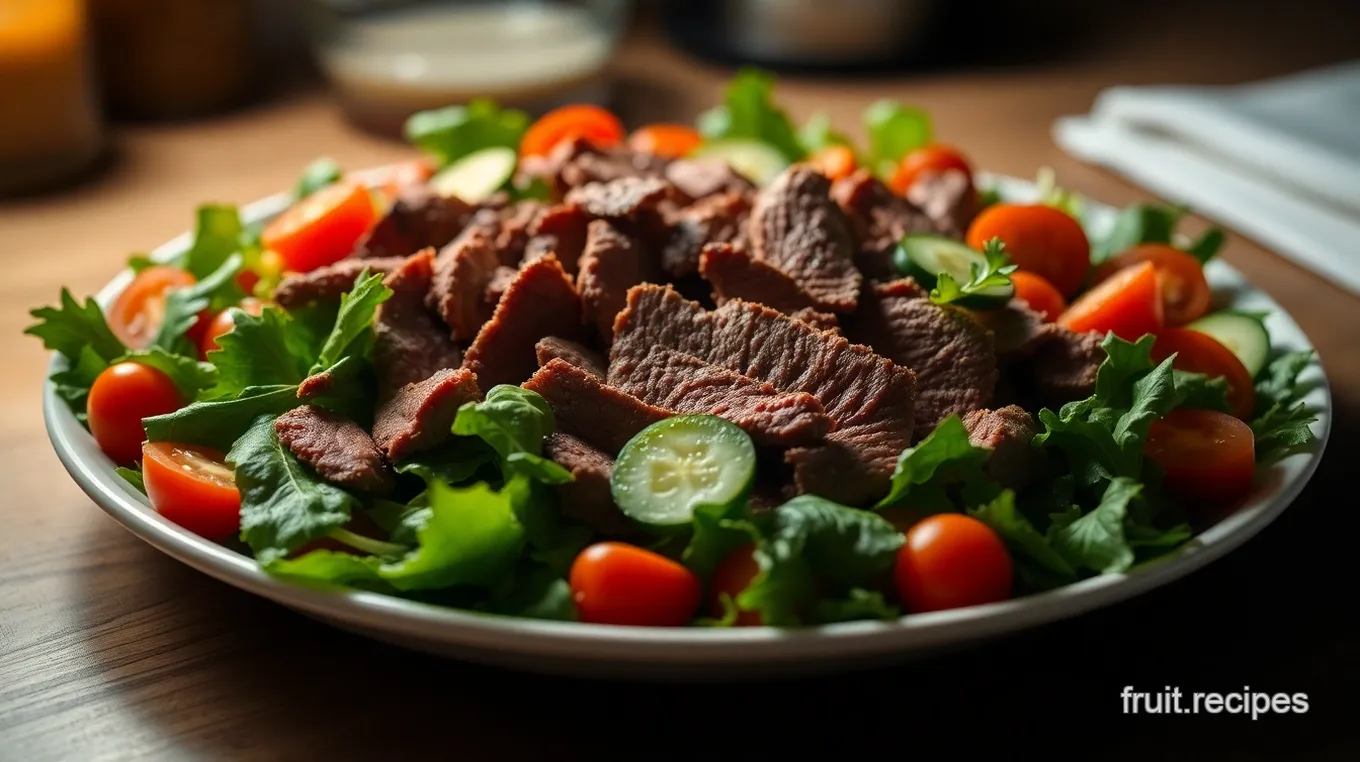 Arby's Inspired Roast Beef Salad with Honey Mustard Dressing