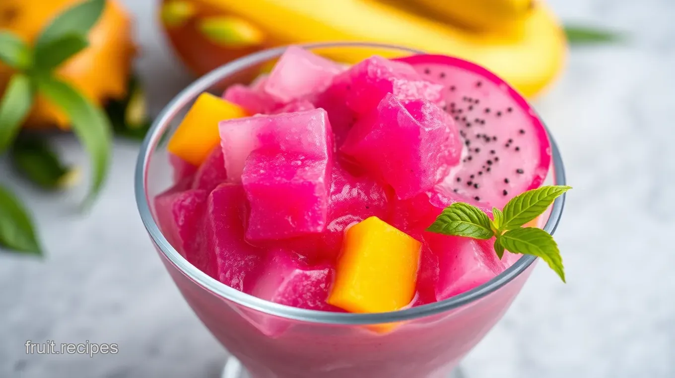 Dragon Fruit and Mango Slush