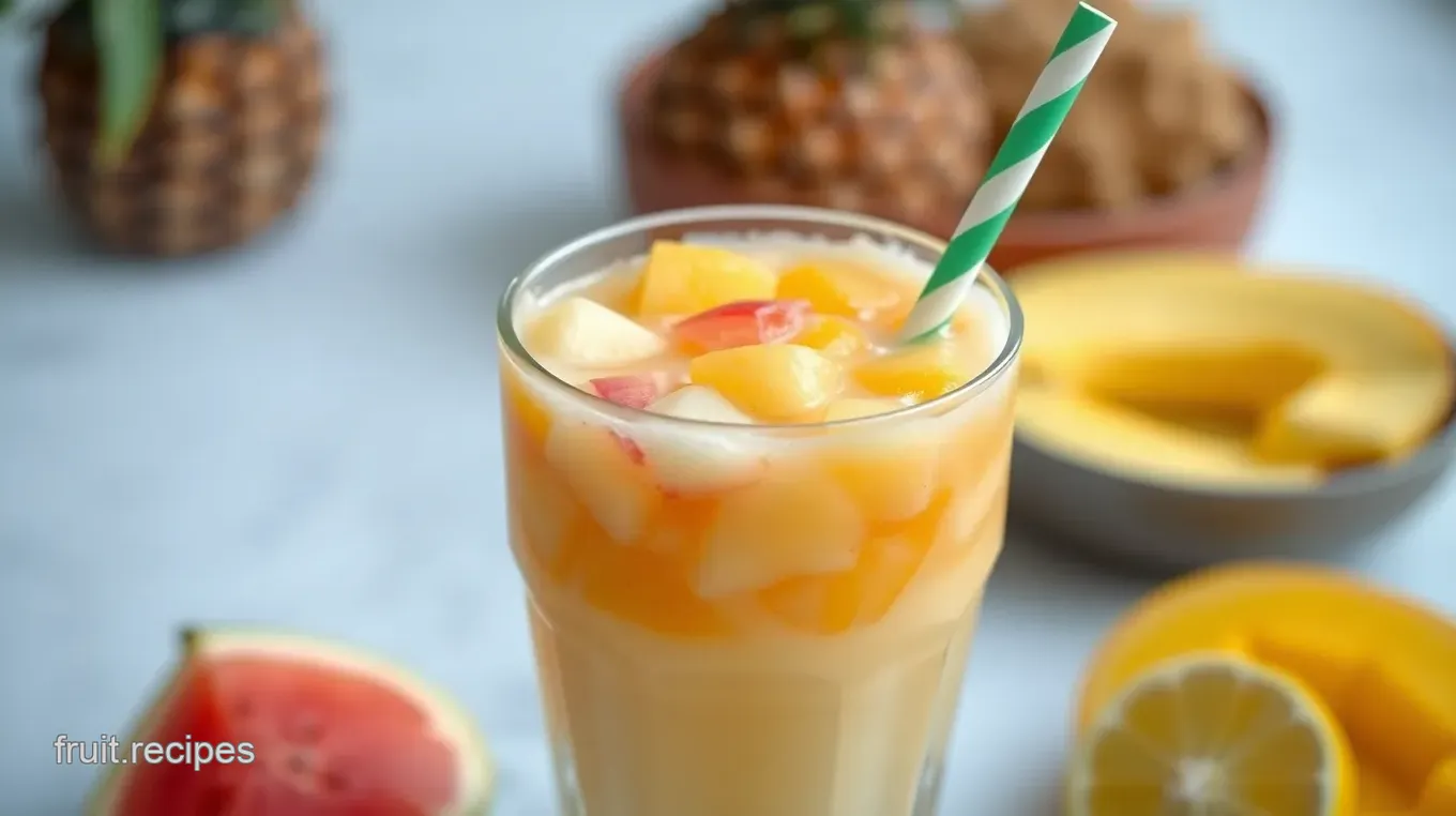 Blend Tropical Fruits for a Refreshing Drink Tropical Pineapple-Mango Cooler