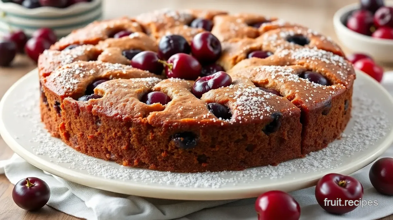 Brandy-Infused Cherry Fruit Cake