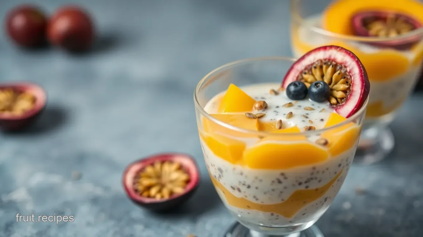 Mango Passion Fruit Chia Pudding