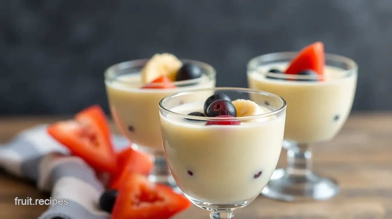 Chilled Fruit Custard Delight