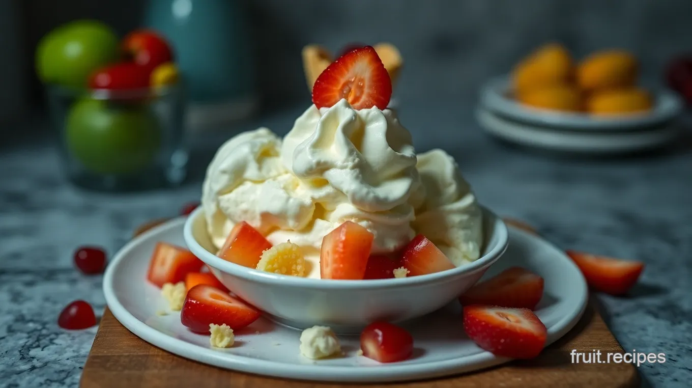 Fruity Delight Ice Cream Cone Sundaes