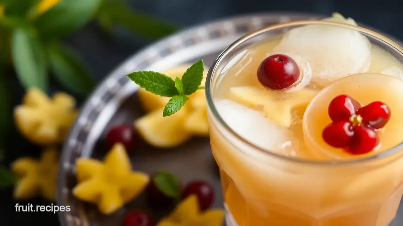 Refreshing Star Fruit Chaat Cooler