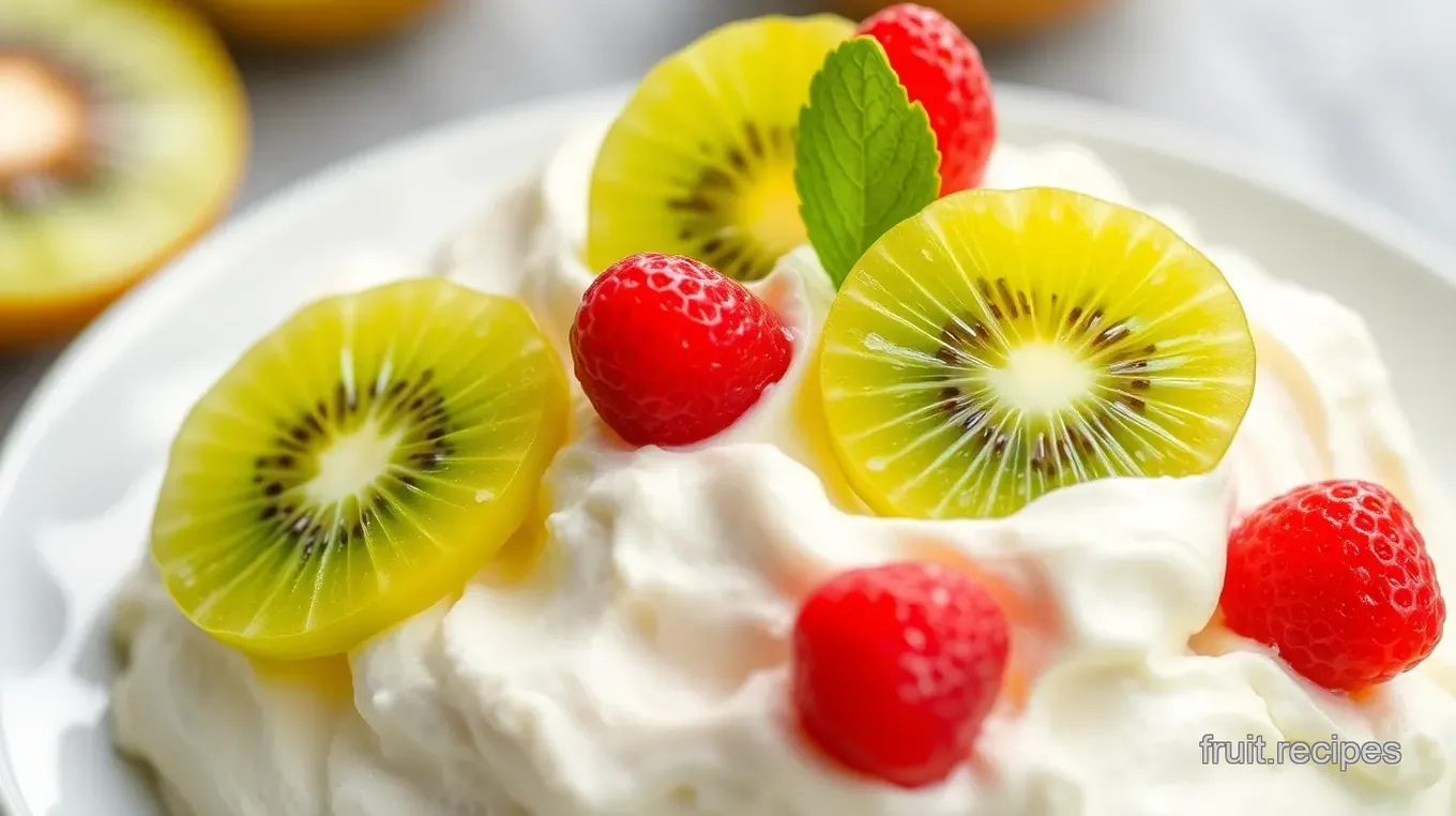 Kiwi Fruit Fluffy Dessert