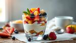 Layered Yogurt Parfait with Tropical Fruits