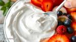 Mixing Creamy Fruit Dip with Cool Whip