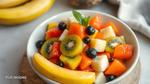 Quick Fruit Salad with Banana Kiwi & Papaya