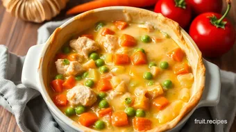 Bake Chicken Pot Pie with Fruity Delight