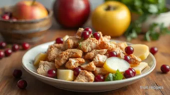 Fried Chicken Salad with Apples & Cranberries