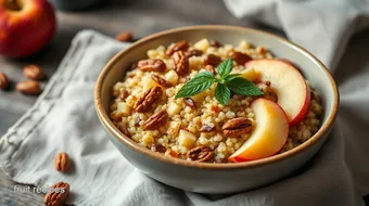 Cooked Quinoa Bowl with Apples & Nuts