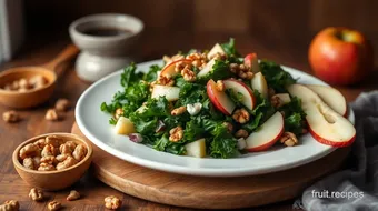 Quick Kale Salad with Apples & Walnuts