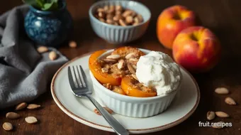 Bake Peach Crisp with Almonds for Dessert