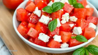 Fresh Tomato Watermelon Salad in 15 Minutes