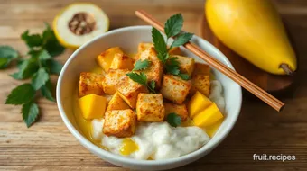 Fried Tofu Mango Coconut Bowl (35 min)