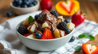 Mix Fruit Salad with Creamy Chocolate