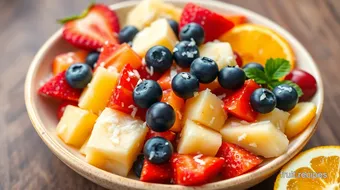 Mix Fruit Salad with Creamy Dressing