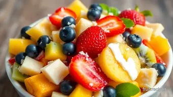 Mix Tropical Fruit Salad with Creamy Sweetness