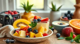 Mixing Fresh Fruits for a Healthy Treat