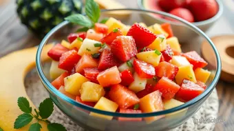 Mixing Mexican Fruit Salad for a Fresh Treat