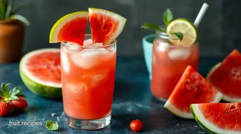 Mixing Watermelon Punch with Tropical Flavor