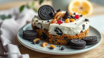 No-Bake Biscuit Cake with Oreos & Dry Fruits