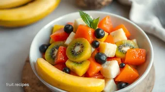 Quick Fruit Salad with Banana, Kiwi & Papaya