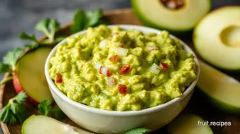 Quick Green Apple Guacamole with a Twist recipe card