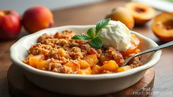 Bake Sriracha Peach Crisp with a Kick