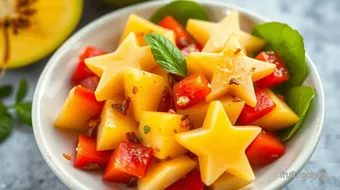 Tangy & Sweet Star Fruit Salad: Easy Tropical Delight for Summer! recipe card