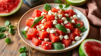 Mix Watermelon Feta Salad Refreshingly Easy