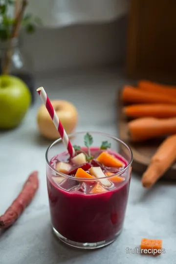 Beetroot and Apple Smoothie presentation