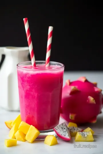 Dragon Fruit and Mango Slush presentation