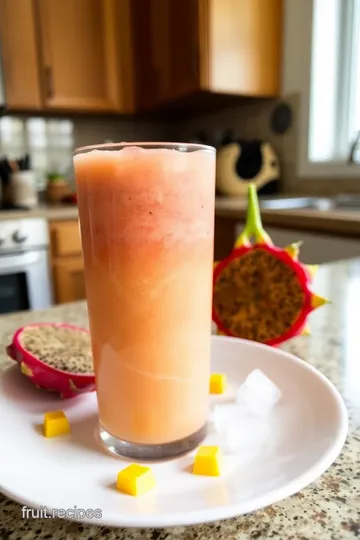 Dragon Fruit and Mango Slush steps