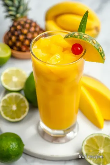 Tropical Pineapple-Mango Cooler presentation