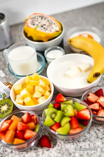 Yellow Dragon Fruit Smoothie Bowl ingredients