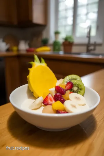 Yellow Dragon Fruit Smoothie Bowl steps