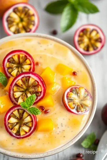 Mango Passion Fruit Chia Pudding presentation