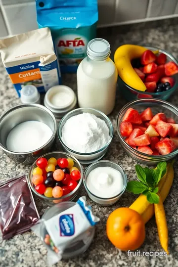 Chilled Fruit Custard Delight ingredients