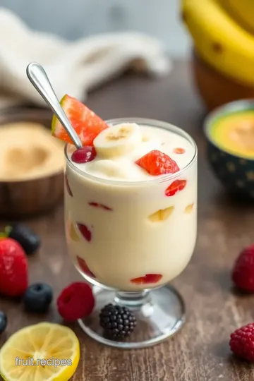 Chilled Fruit Custard Delight presentation