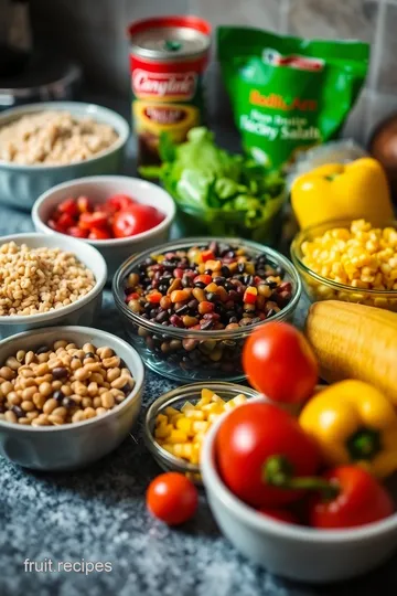 Cowboy Caviar Couscous Salad ingredients