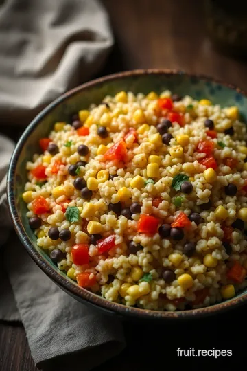 Cowboy Caviar Couscous Salad presentation