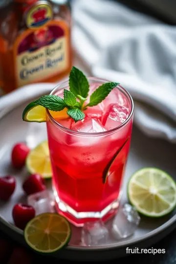 Cranberry Crown Royal Fizz: A Festive Cocktail Delight presentation