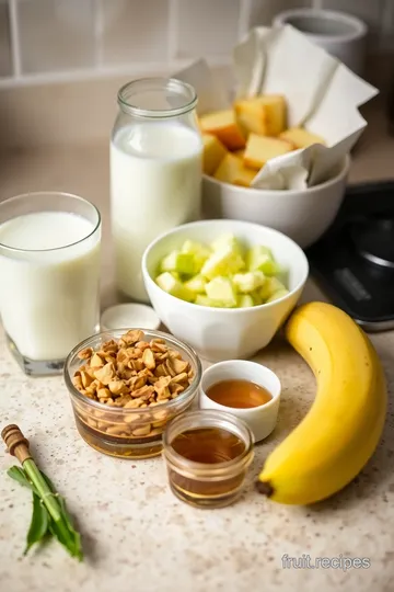 Creamy Apple-Banana Cardamom Shake ingredients