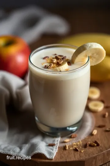 Creamy Apple-Banana Cardamom Shake presentation