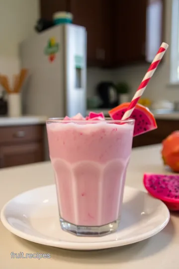 Creamy Dragon Fruit Milkshake steps