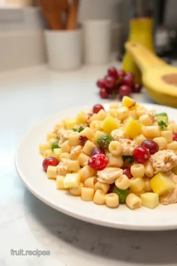 Creamy Summer Macaroni Salad with Fruity Chicken Delight steps