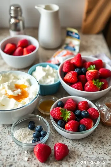 Cottage Cheese and Fruit Parfait ingredients