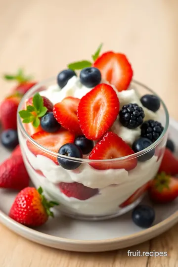 Cottage Cheese and Fruit Parfait presentation