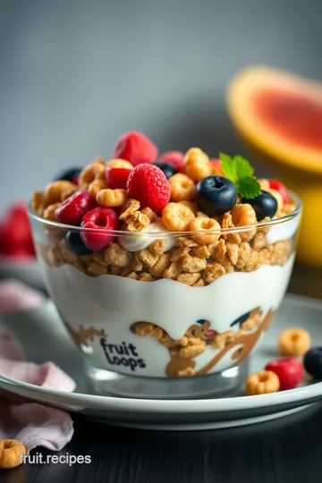 Fruity Loops Breakfast Parfait presentation